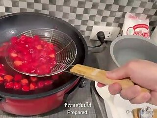 [Vlog masturbation] How to Cook with CUM!